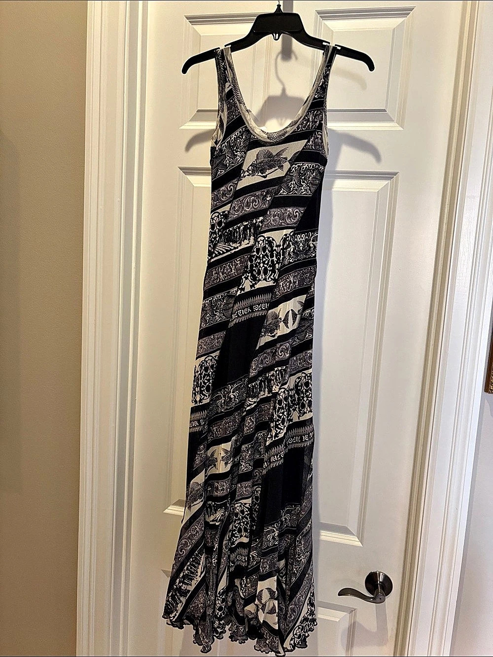 Jean Paul Gauliter Soleil Mesh Maxi Dress- Fish print- 100% Poliammide Nylon